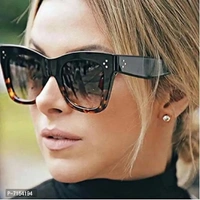 AUGEN By Visions India Retro Vintage Oversized Abstract Unisex Sunglasses UV400 Protected Large Size (C7, 111)