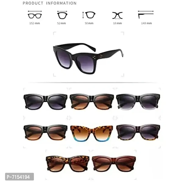 AUGEN By Visions India Retro Vintage Oversized Abstract Unisex Sunglasses UV400 Protected Large Size (C7, 111)