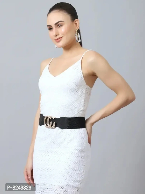 Classy Black Elastic Belts For Women And Girls