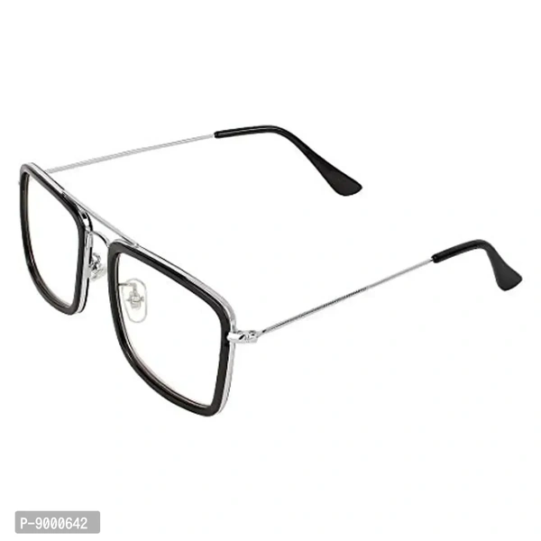 RoshFort Unisex Avengers Infinity War Tony Stark Ironman Silver Square Frame Sunglasses (H1GKR1056; R F 1001, Medium)