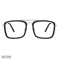 RoshFort Unisex Avengers Infinity War Tony Stark Ironman Silver Square Frame Sunglasses (H1GKR1056; R F 1001, Medium)