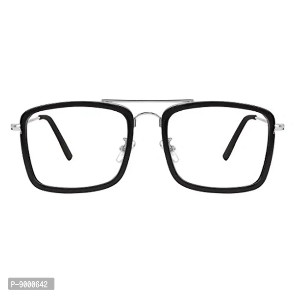 RoshFort Unisex Avengers Infinity War Tony Stark Ironman Silver Square Frame Sunglasses (H1GKR1056; R F 1001, Medium)
