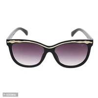 Vast Black, Gold Polycarbonate Cat Eye Flat Lens Retro Vintage Style Women's Sunglasses (96022