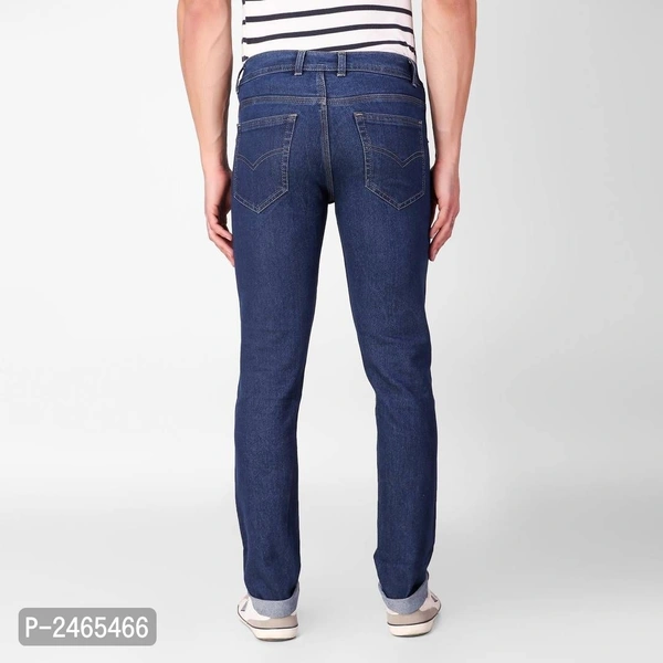 Blue Denim Regular Fit Mid-Rise Jeans - 28