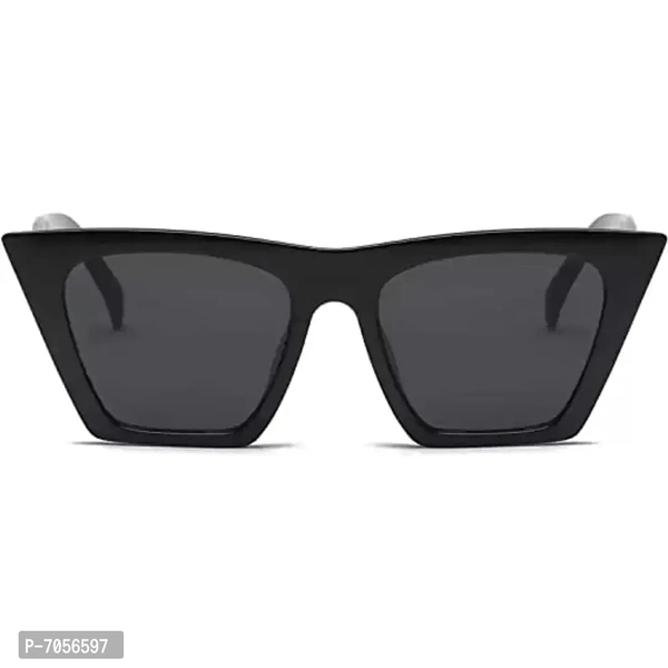 Dervin UV Protection Cat-Eye Sunglasses for Women (Black)