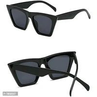 Dervin UV Protection Cat-Eye Sunglasses for Women (Black)