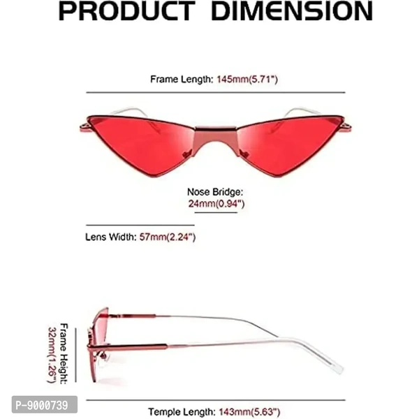 Women Cateye Sunglasses (Red)