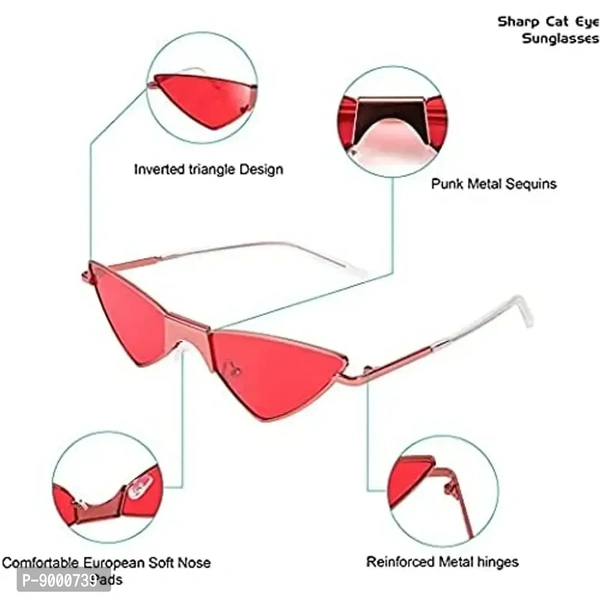 Women Cateye Sunglasses (Red)