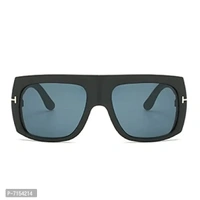 AUGEN By Visions India Retro Vintage Oversized Square Abstract Unisex Sunglasses UV400 Protected Large Size (Black 3, 115)