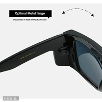 AUGEN By Visions India Retro Vintage Oversized Square Abstract Unisex Sunglasses UV400 Protected Large Size (Blue, 115)