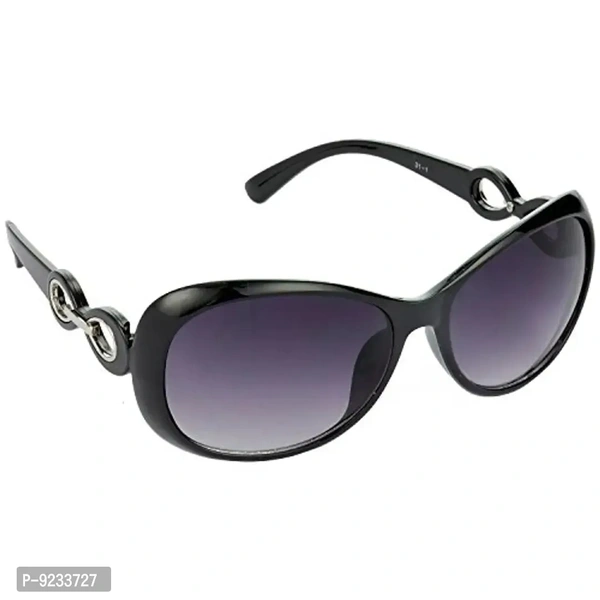 HRINKAR Queen Bee Over-sized Grey Lens Black Frame Sunglasses for Women - HRS71