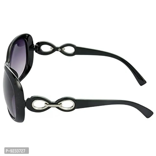 HRINKAR Queen Bee Over-sized Grey Lens Black Frame Sunglasses for Women - HRS71