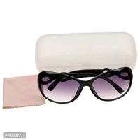 HRINKAR Queen Bee Over-sized Grey Lens Black Frame Sunglasses for Women - HRS71