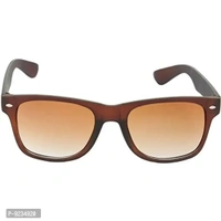 Hrinkar Unisex Pilot Sunglasses Silver Brown Frame, Yellow Brown Lens (Medium) - Pack of 2