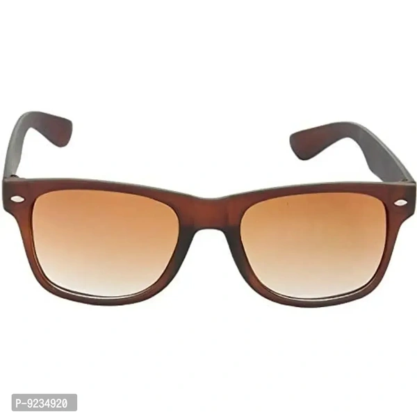 Hrinkar Unisex Pilot Sunglasses Silver Brown Frame, Yellow Brown Lens (Medium) - Pack of 2