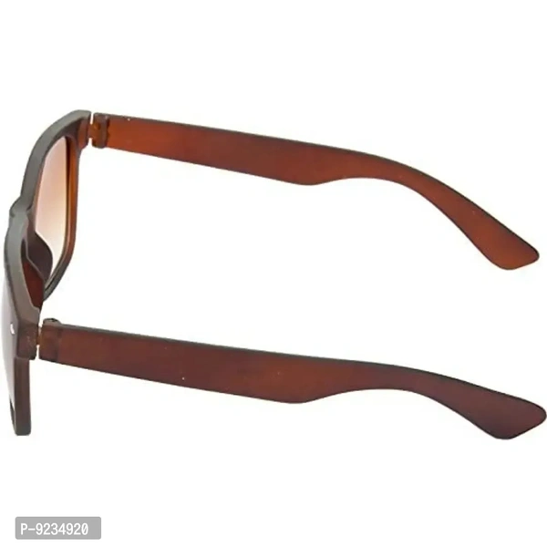 Hrinkar Unisex Pilot Sunglasses Silver Brown Frame, Yellow Brown Lens (Medium) - Pack of 2