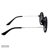 Hrinkar Unisex Round Sunglasses Silver Golden Frame, Grey Lens (Medium) - Pack of 2