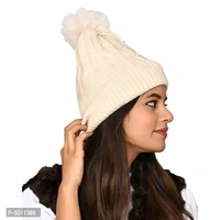 SoSh wooven Expandable Very Soft Beanie Winter Hat Slouchy Warm Snow Knit Skull Woolen Fancy Beautifully Cap for Women Imported Velevt Cum Woolen hat