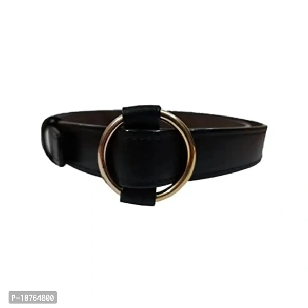 Stylish Black Leather Belt for Women & Girls