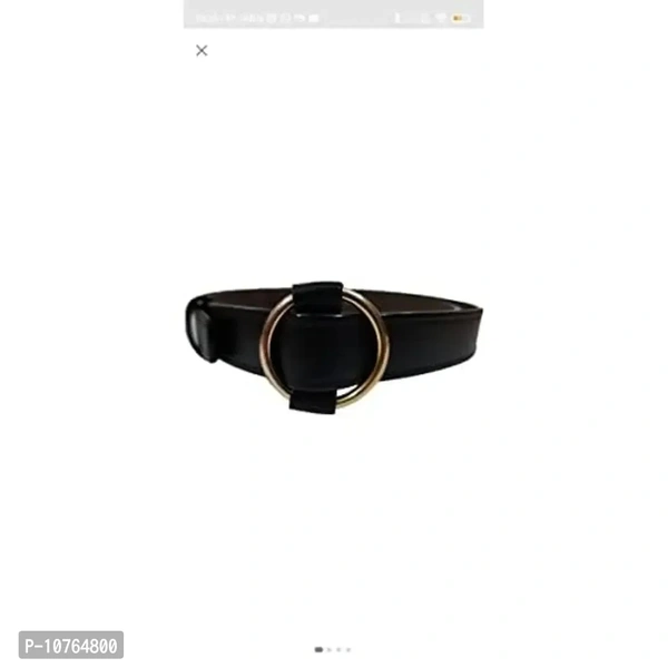 Stylish Black Leather Belt for Women & Girls