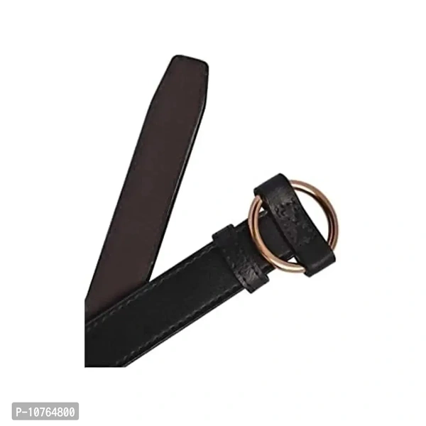 Stylish Black Leather Belt for Women & Girls