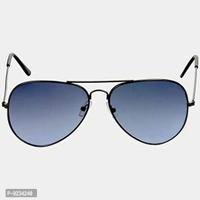 Hrinkar Unisex Pilot Sunglasses Grey Frame, Blue Grey Lens (Medium) - Pack of 2