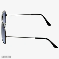 Hrinkar Unisex Pilot Sunglasses Grey Frame, Blue Grey Lens (Medium) - Pack of 2