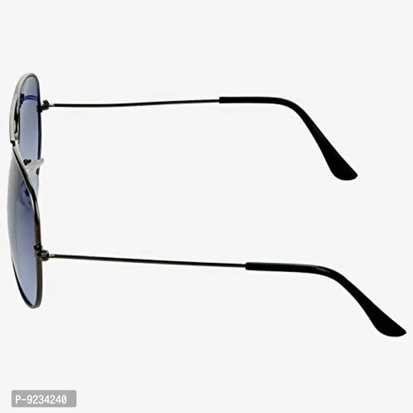 Hrinkar Unisex Pilot Sunglasses Grey Frame, Blue Grey Lens (Medium) - Pack of 2