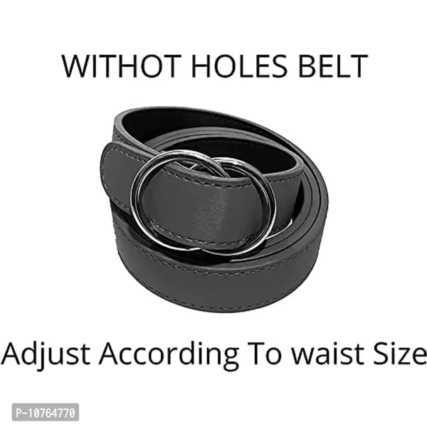 Stylish Black Leather Belt for Women & Girls