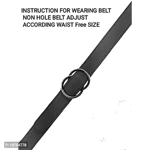 Stylish Black Leather Belt for Women & Girls