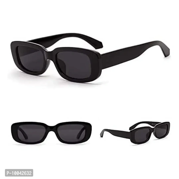 IFLASH Rectangle Sunglasses for Women Retro Fashion Sunglasses UV 400 Protection Square Frame Eyewear (BLACK)