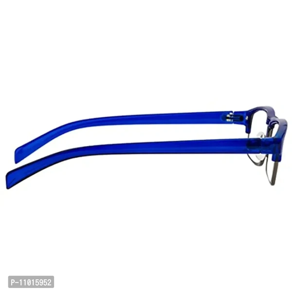Abner Rectangular Blue Reading Eyeglasses (Power +2.25) Reading-81