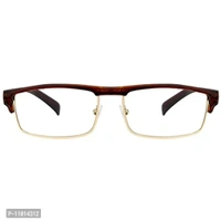 Abner Rectangular Brown Reading Eyeglasses (Power +2.50) Reading-78