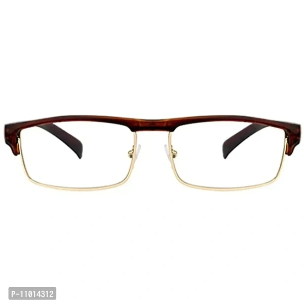 Abner Rectangular Brown Reading Eyeglasses (Power +2.50) Reading-78
