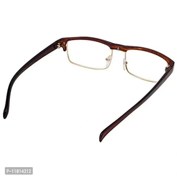 Abner Rectangular Brown Reading Eyeglasses (Power +2.50) Reading-78