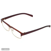 Abner Rectangular Brown Reading Eyeglasses (Power +2.50) Reading-78