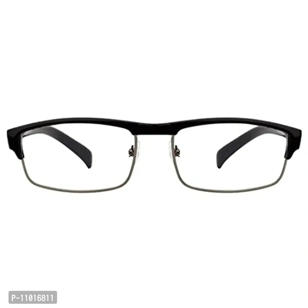 Abner Rectangular Black Reading Eyeglasses (Power +1.50) Reading-79
