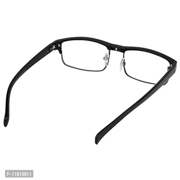 Abner Rectangular Black Reading Eyeglasses (Power +1.50) Reading-79