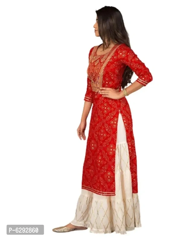 Women Kurti With Sharara For Women and Girl - 2XL