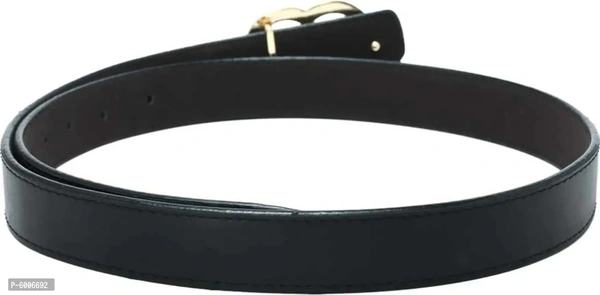Stylish Casual and Formal Black Artificial Leather Belts For Women's