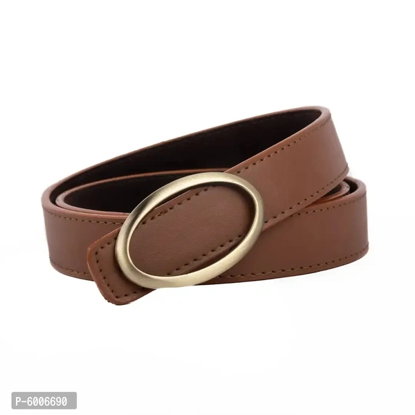 Stylish Casual and Formal Brown Artificial Leather Belts For Women's