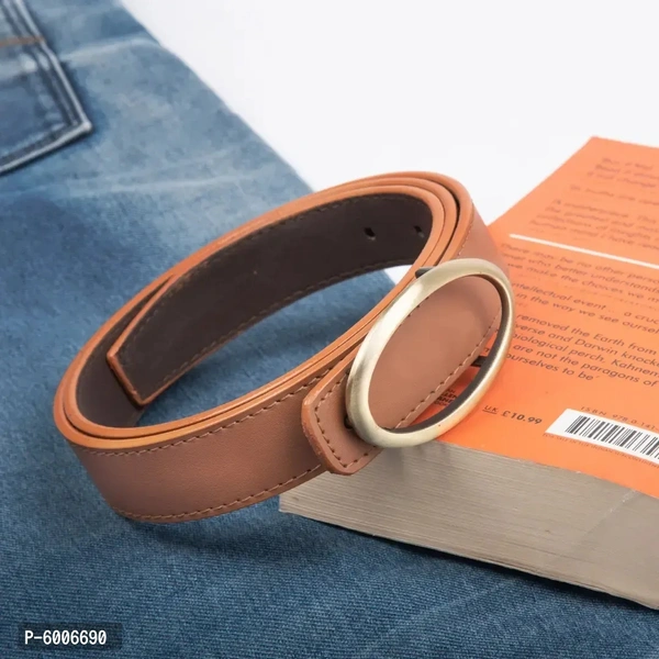 Stylish Casual and Formal Brown Artificial Leather Belts For Women's