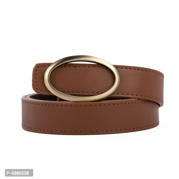 Stylish Casual and Formal Brown Artificial Leather Belts For Women's