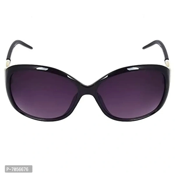 Dervin Black Frame Black Lens Over Sized Sunglasses for Women And Girls (Black)