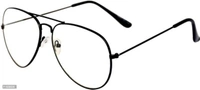 Premium Black Metal Frame Unisex Sunglasses (Set Of 2)