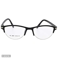 "Hrinkar Half-Rim Cat Eye Eyeglass Frame – Stylish Black Oval Spectacles for Kids, Women & Men