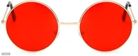 Premium Red Metal Frame Unisex Sunglasses (Set Of 2) Color: Red
