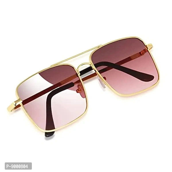 Roshfort UV Protected Vintage Square Sunglasses | Unisex Gradient Lens | Metal Frame