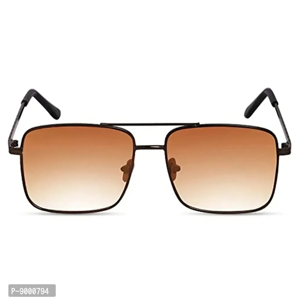 Roshfort UV Protected Vintage Square Sunglasses | Unisex Gradient Lens | Metal Frame