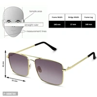 Roshfort UV Protected Vintage Square Sunglasses | Unisex Gradient Lens | Metal Frame